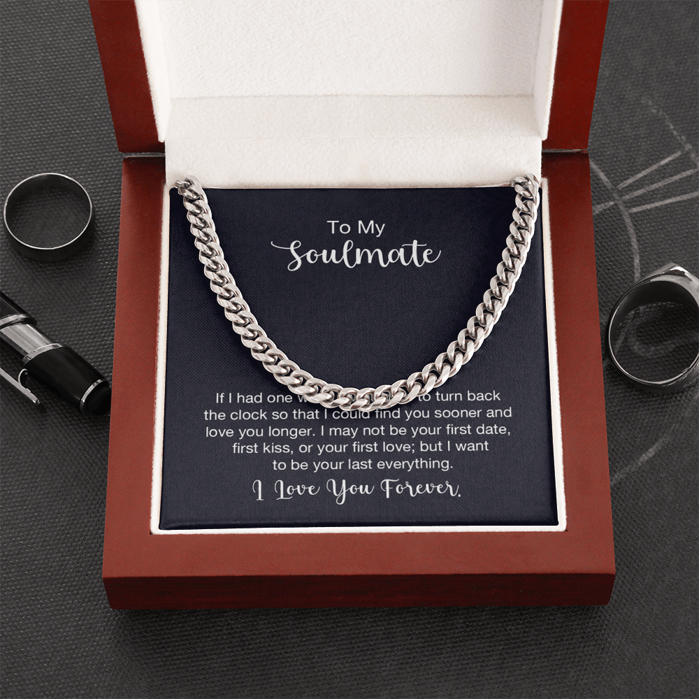Silver chain bracelet gift for soulmate in Store4Sorts box with heartfelt message