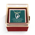 Rotating Rose Box Including Note and Necklace